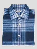 Kiton Blue Cotton Shirt