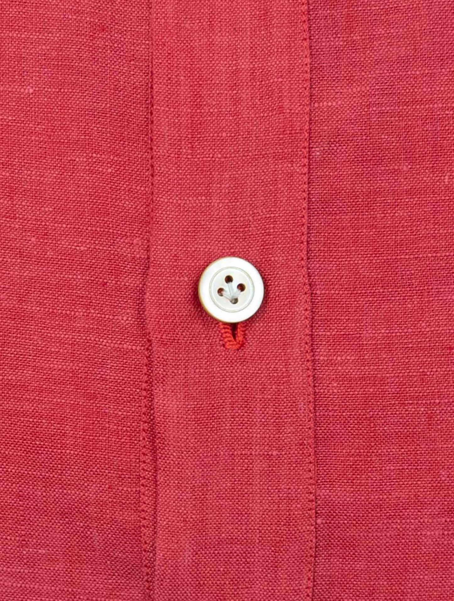 Kiton Red Linen Shirt