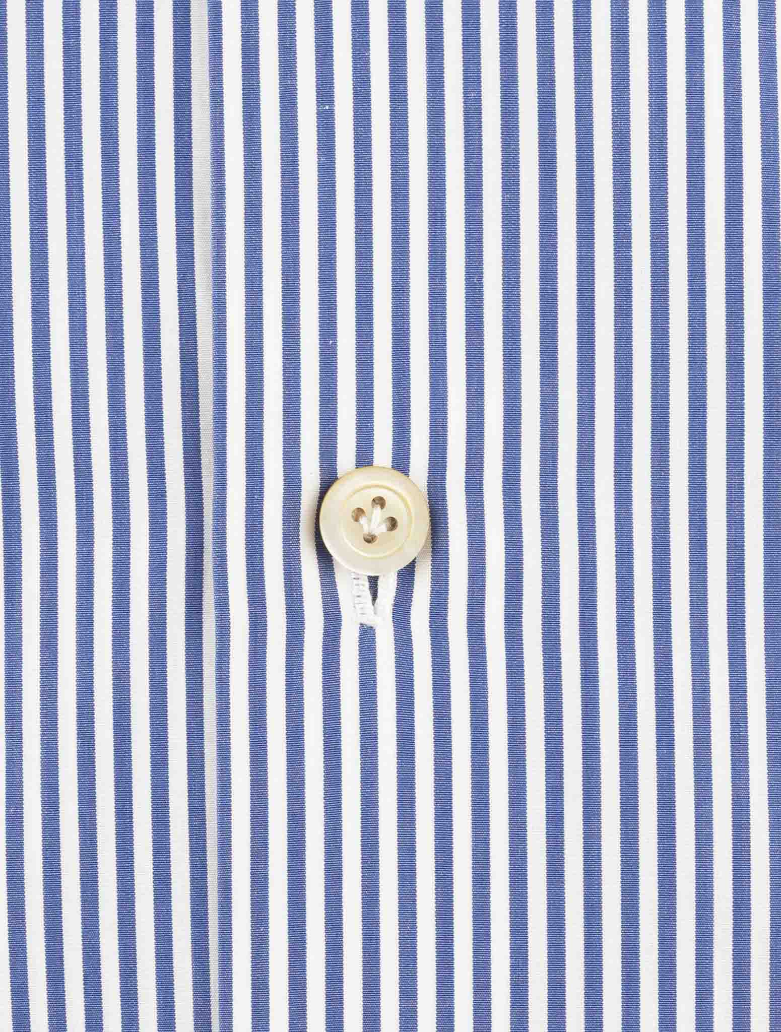 Kiton Blue White Cotton Shirt