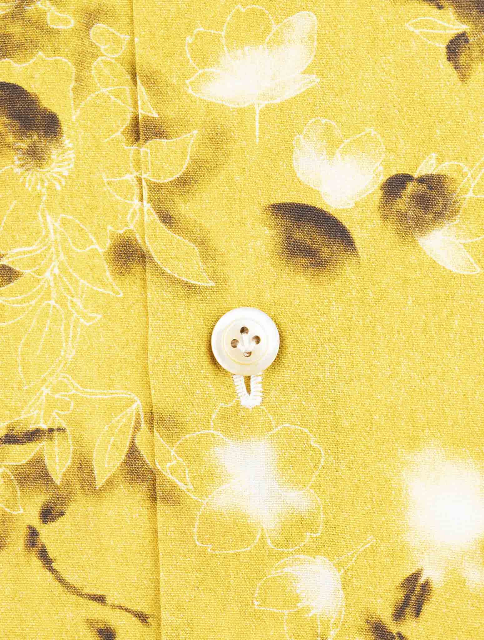 Kiton Yellow Cotton Shirt