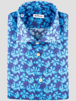 Kiton Blue Linen Shirt