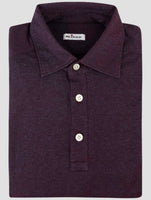 Kiton Burgundy Cotton Sweater Polo