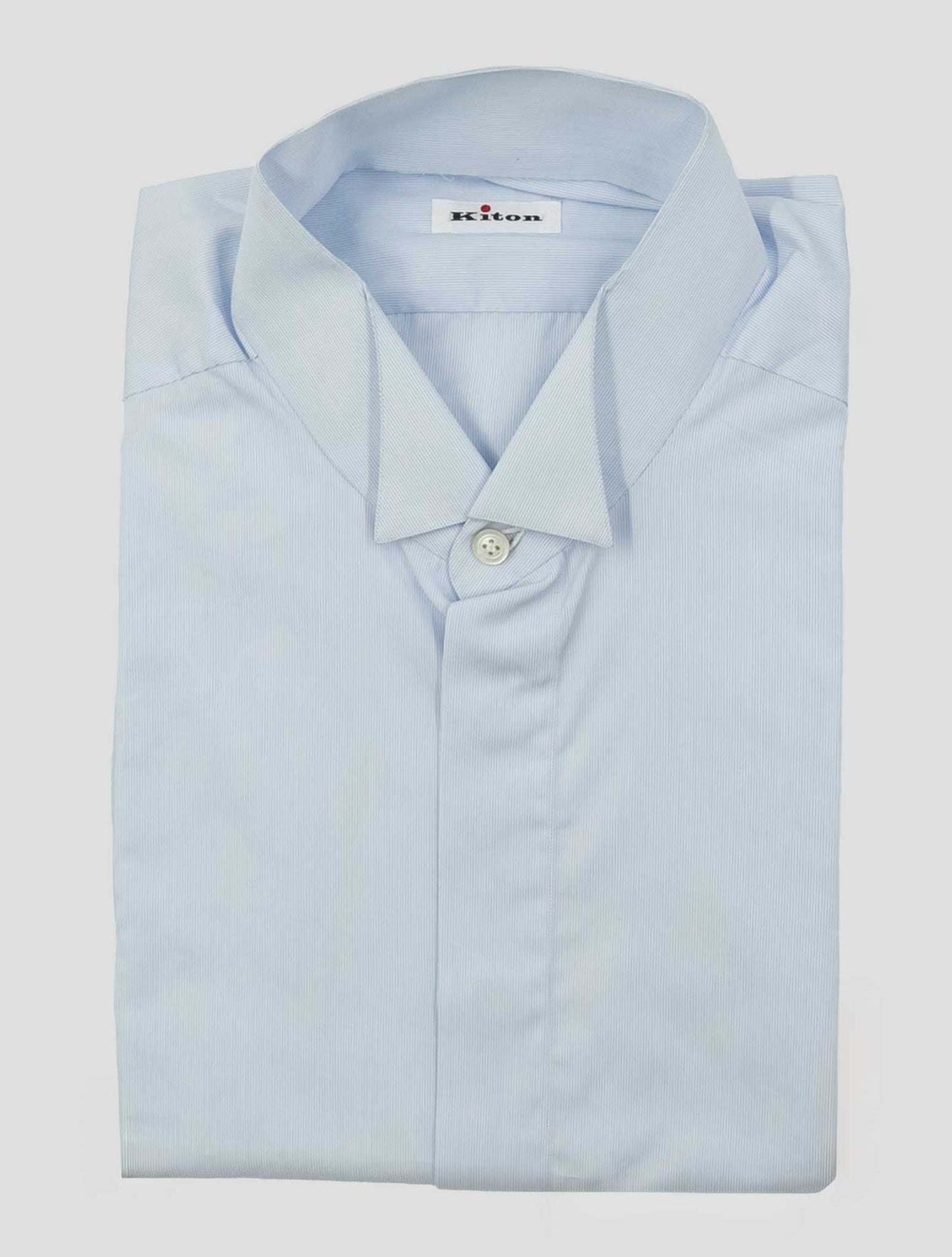 Kiton Light Blue Cotton Shirt