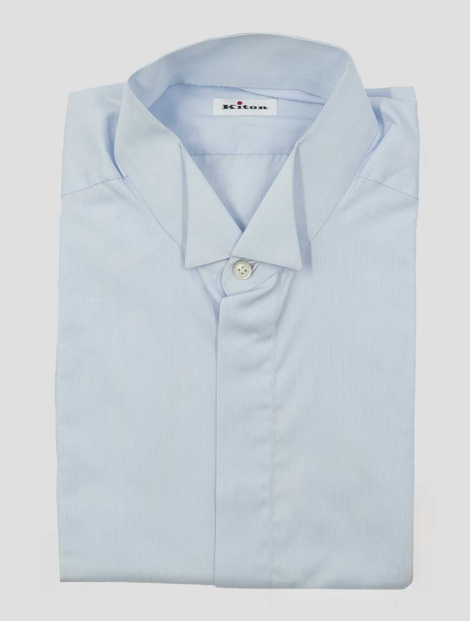 Kiton Light Blue Cotton Shirt