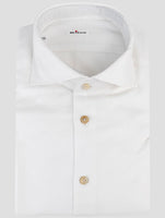 Kiton White Cotton Linen Shirt