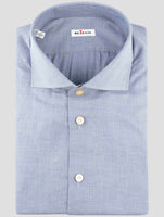 Kiton Blue Cotton Shirt