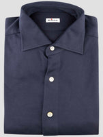 Kiton Blue Cotton Shirt