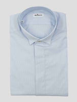 Kiton Blue Cotton Shirt