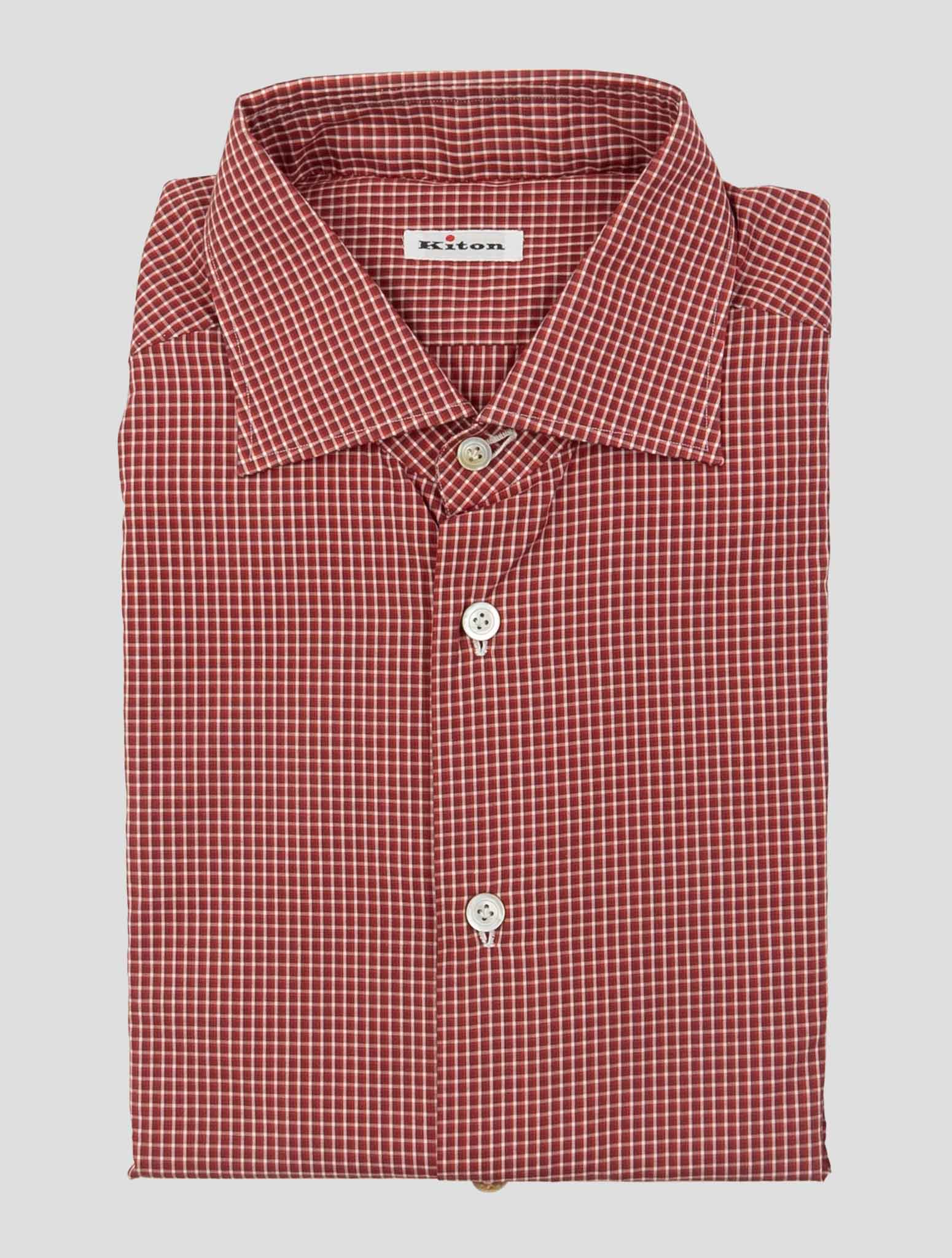 Kiton Red Cotton Shirt