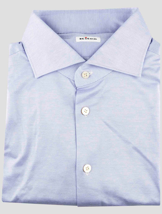 Kiton Light Blue Cotton Shirt