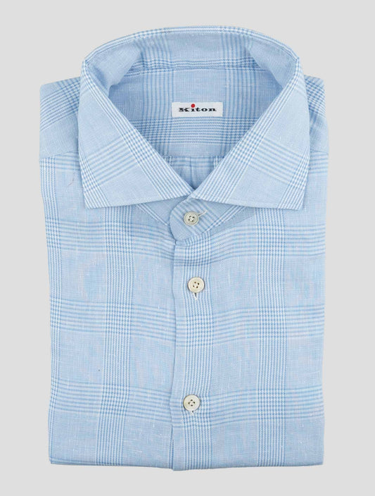 Kiton Light Blue Cotton Shirt