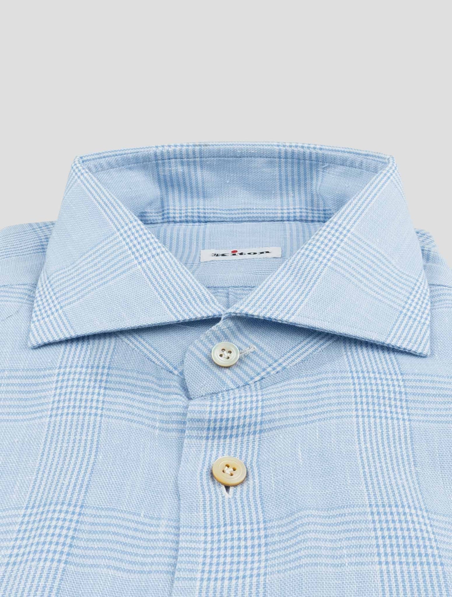 Kiton Light Blue Cotton Shirt