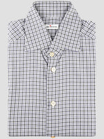 Kiton Gray Blue Cotton Shirt