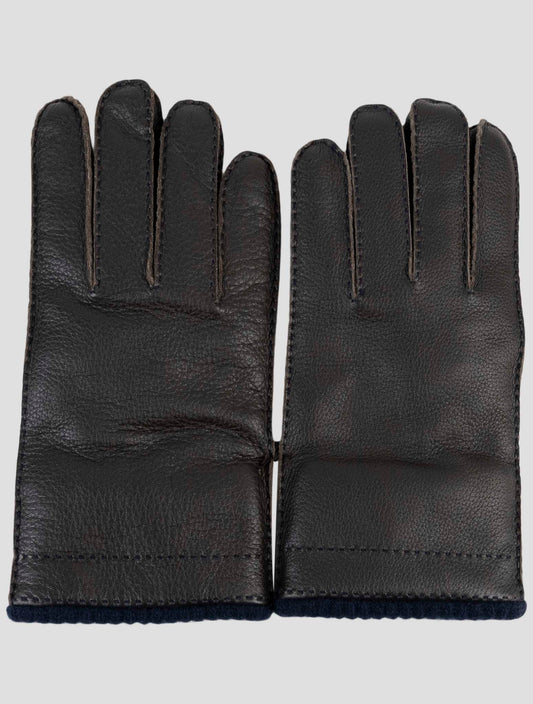 Kiton Brown Leather Gloves