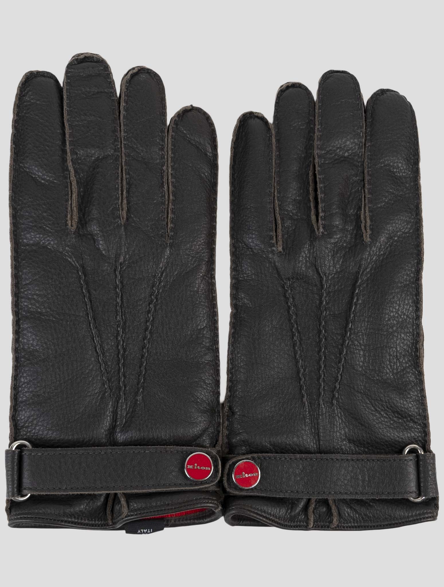 Kiton Brown Leather Gloves