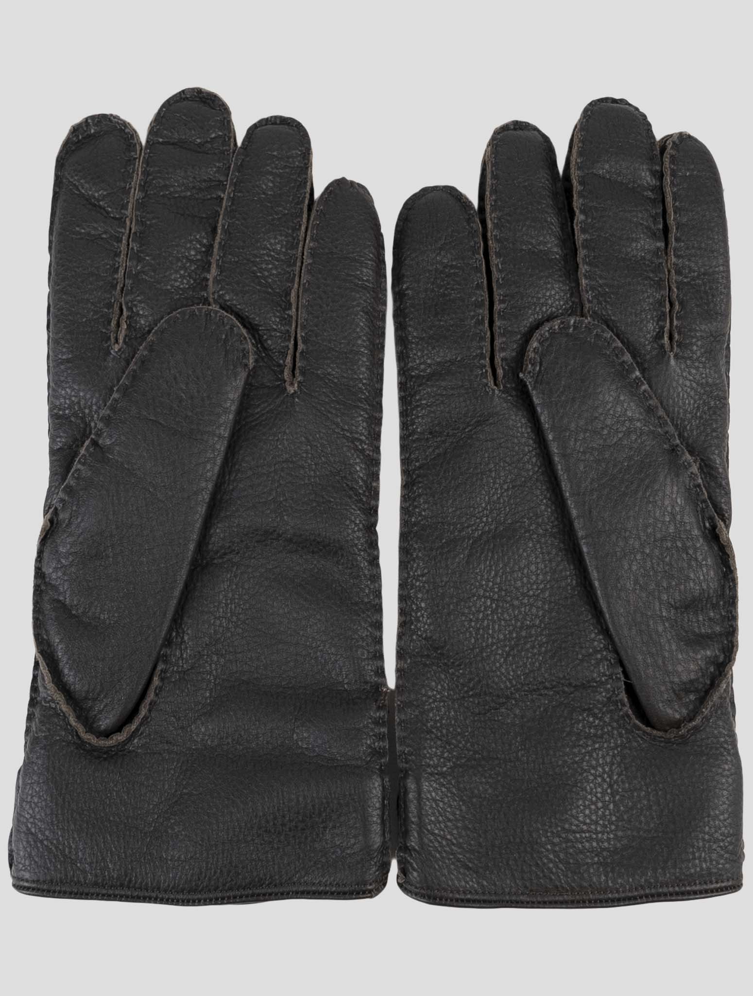 Kiton Brown Leather Gloves