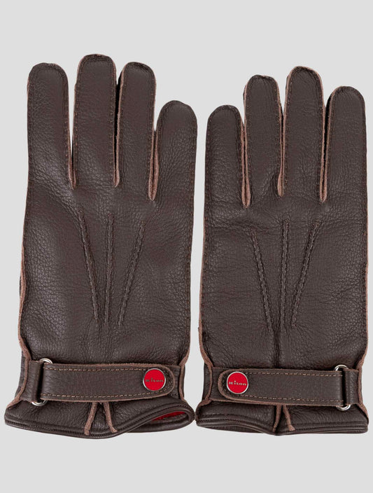 Kiton Brown Leather Gloves