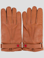 Kiton Brown Leather Gloves