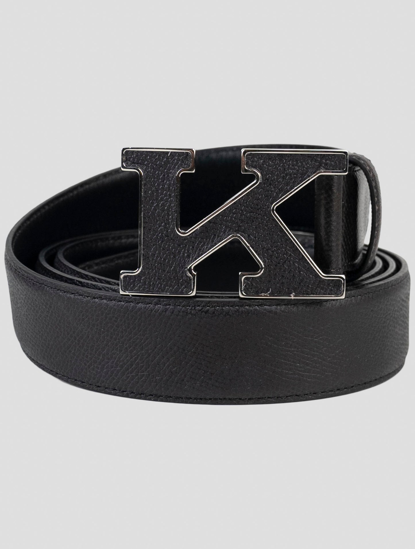 Kiton Black Leather Belt