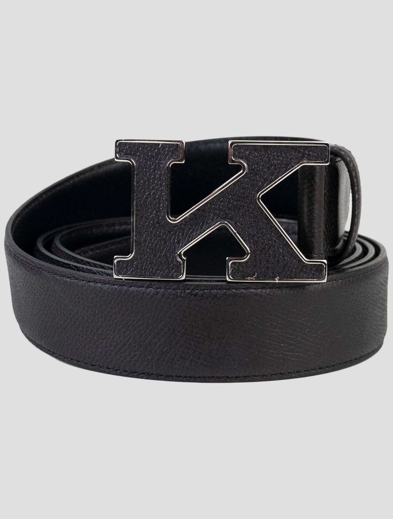 Kiton Black Leather Belt