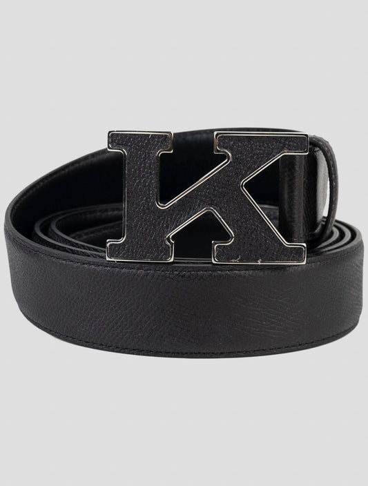 Kiton Black Leather Belt