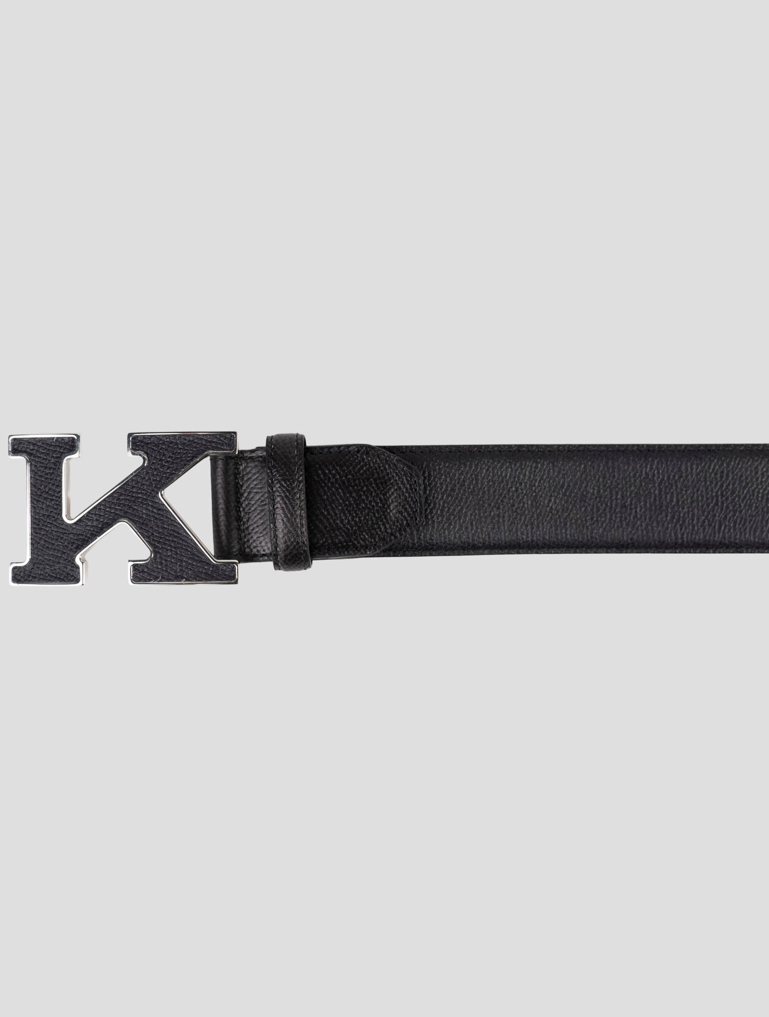 Kiton Black Leather Belt