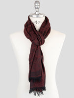 Kiton Burgundy Cashmere Silk Scarf