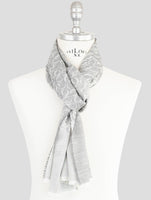 Kiton Gray Cashmere Silk Scarf