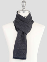 Kiton Gray Blue Cashmere Silk Scarf