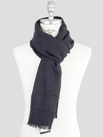Kiton Gray Blue Cashmere Silk Scarf