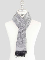 Kiton Gray Cashmere Silk Scarf