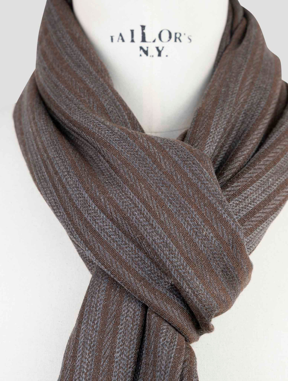 Kiton Gray Cashmere Scarf