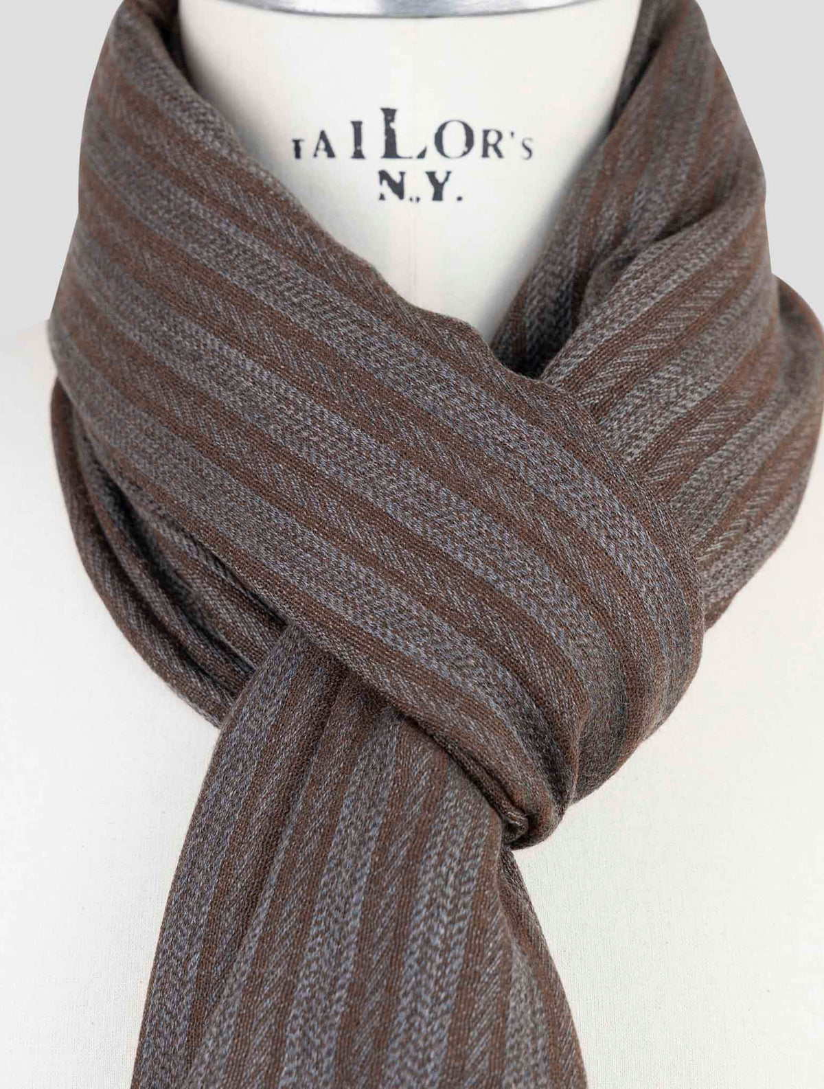 Kiton Gray Cashmere Scarf
