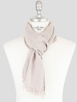 Kiton Beige Silk Linen Scarf