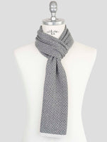 Kiton Black White Cashmere Silk Scarf