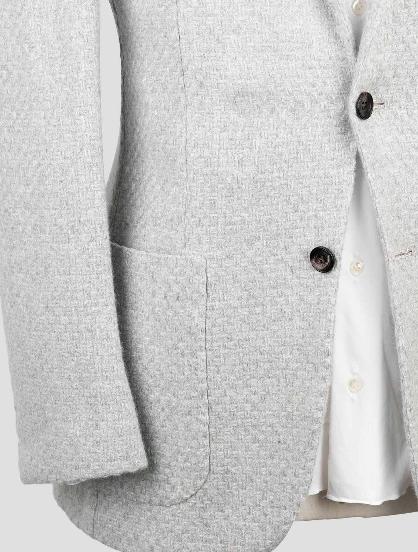 Kiton Gray Cashmere Blazer