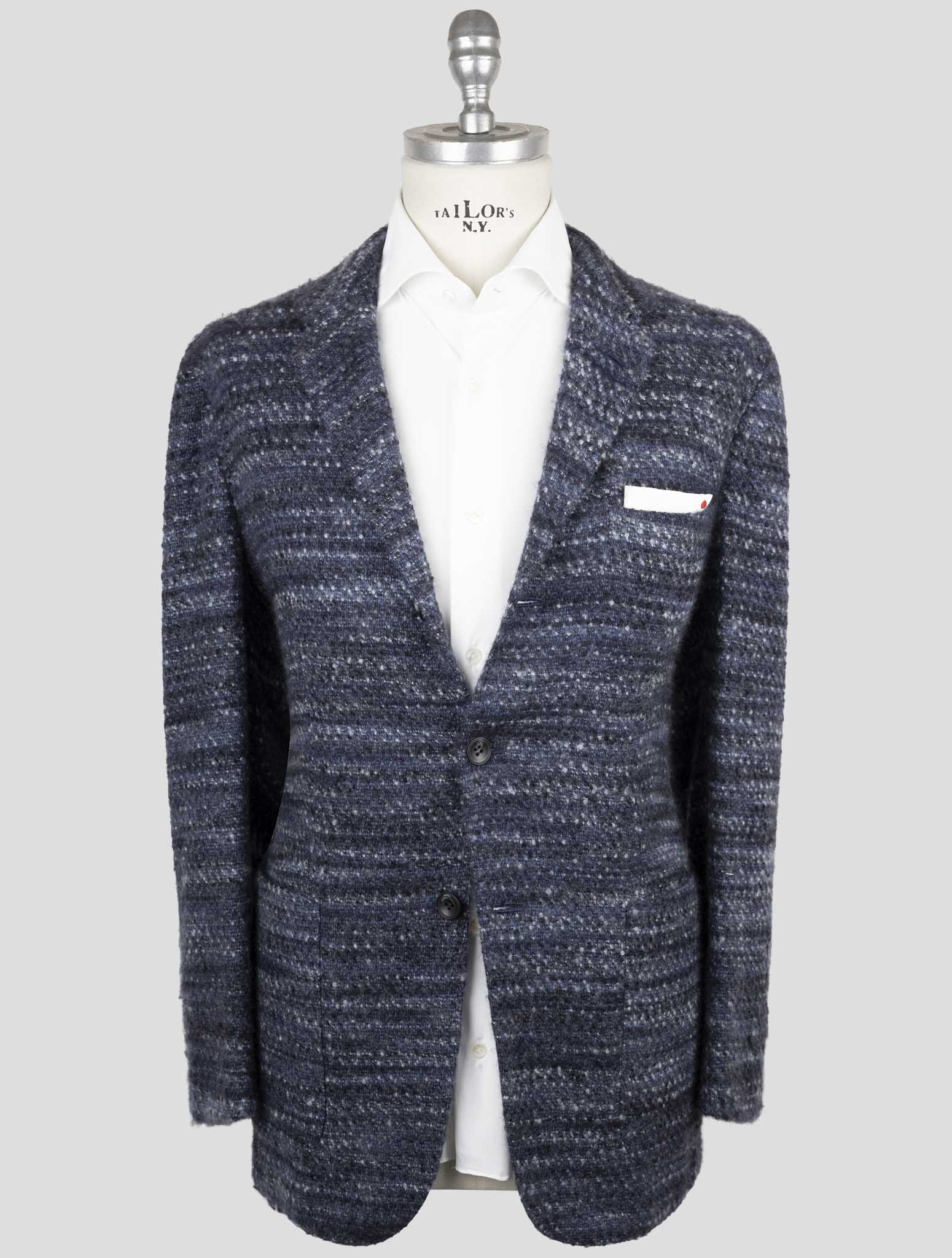 Kiton Blue Cashmere Silk Blazer
