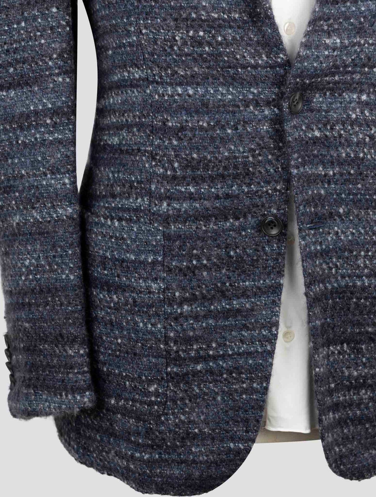 Kiton Blue Cashmere Silk Blazer