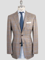 Kiton Brown Cashmere Silk Linen Blazer
