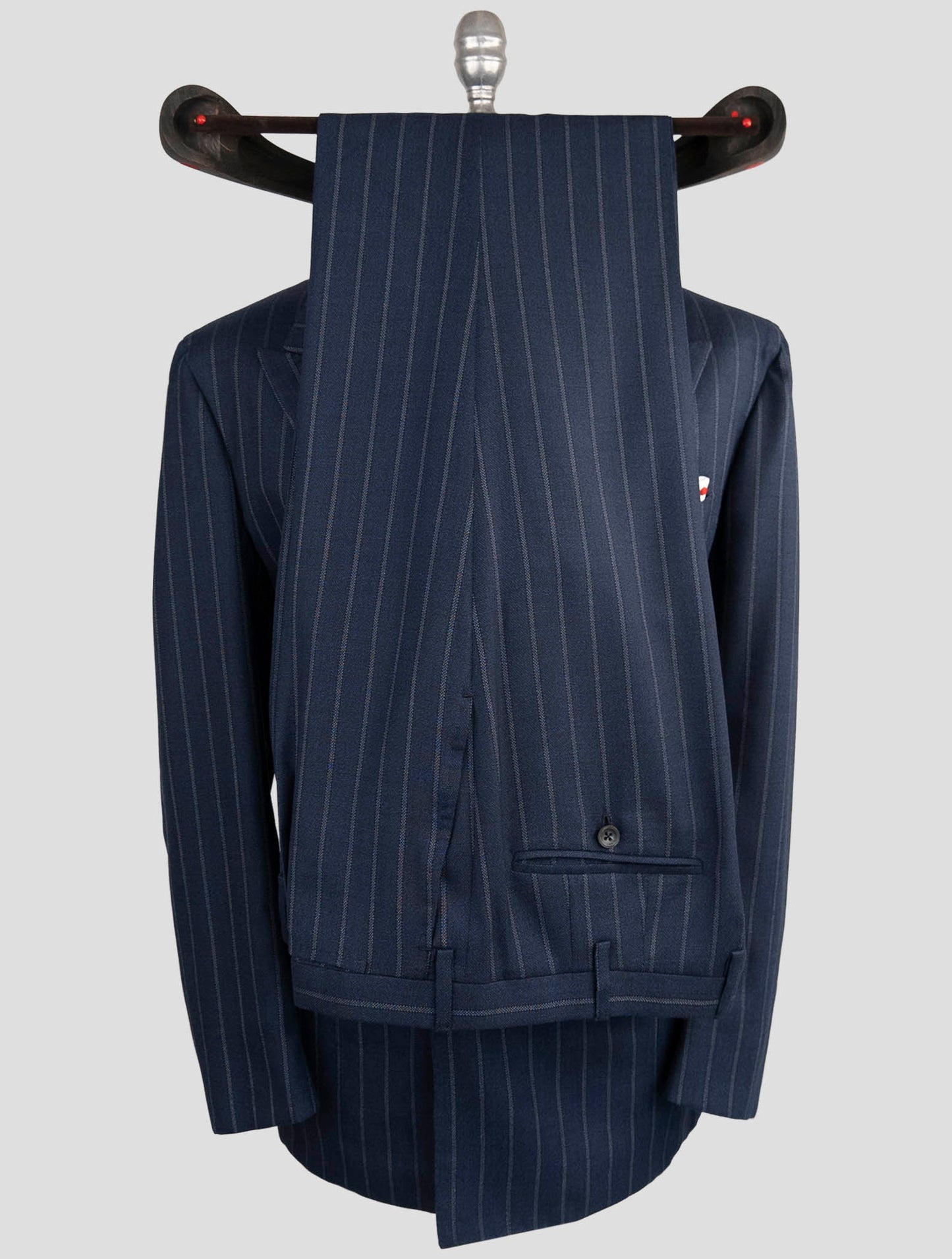 Kiton Blue Virgin Wool 14 Micron Cashmere Suit