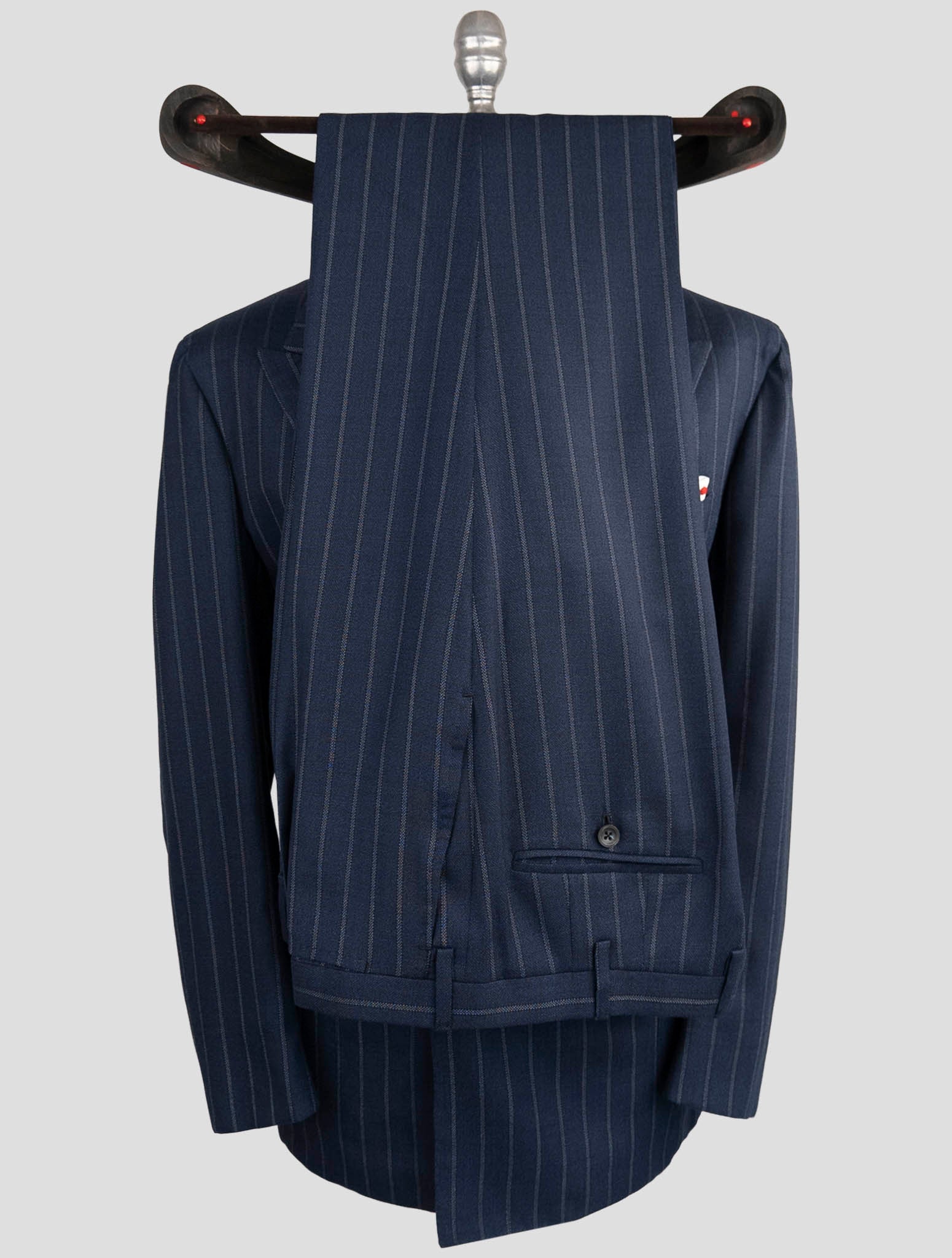Kiton Blue Virgin Wool 14 Micron Cashmere Suit