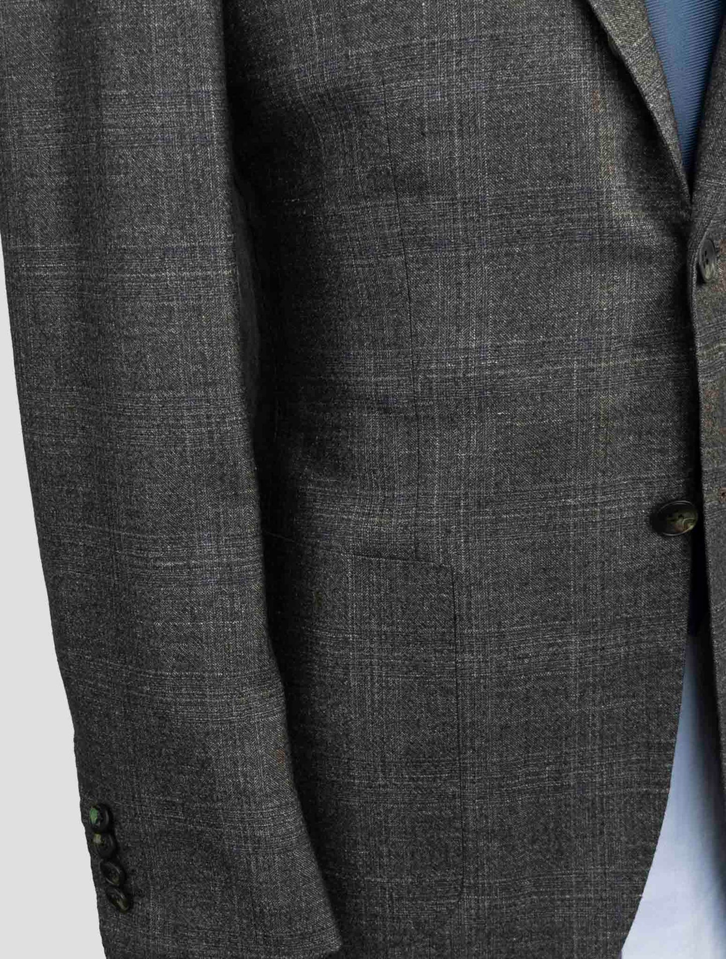 Kiton Green Cashmere Silk Linen Suit