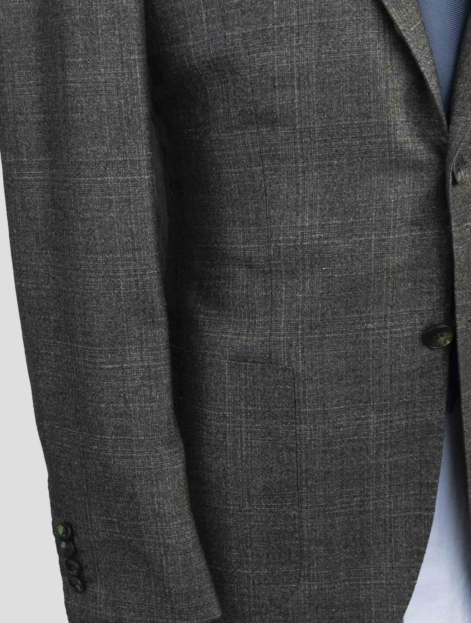 Kiton Green Cashmere Silk Linen Suit