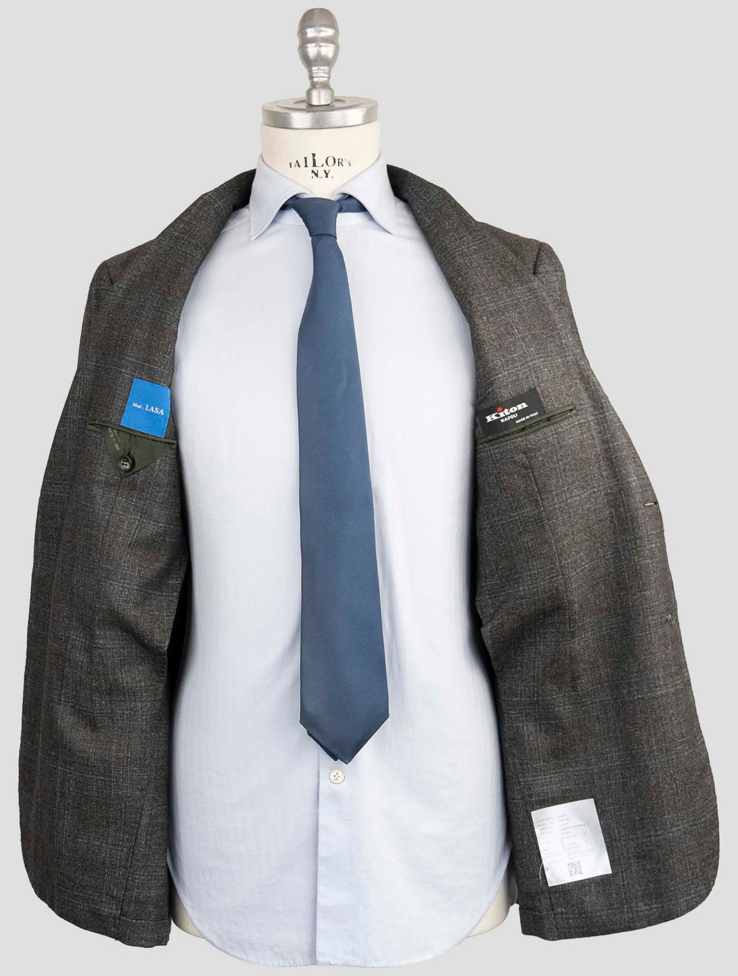 Kiton Green Cashmere Silk Linen Suit