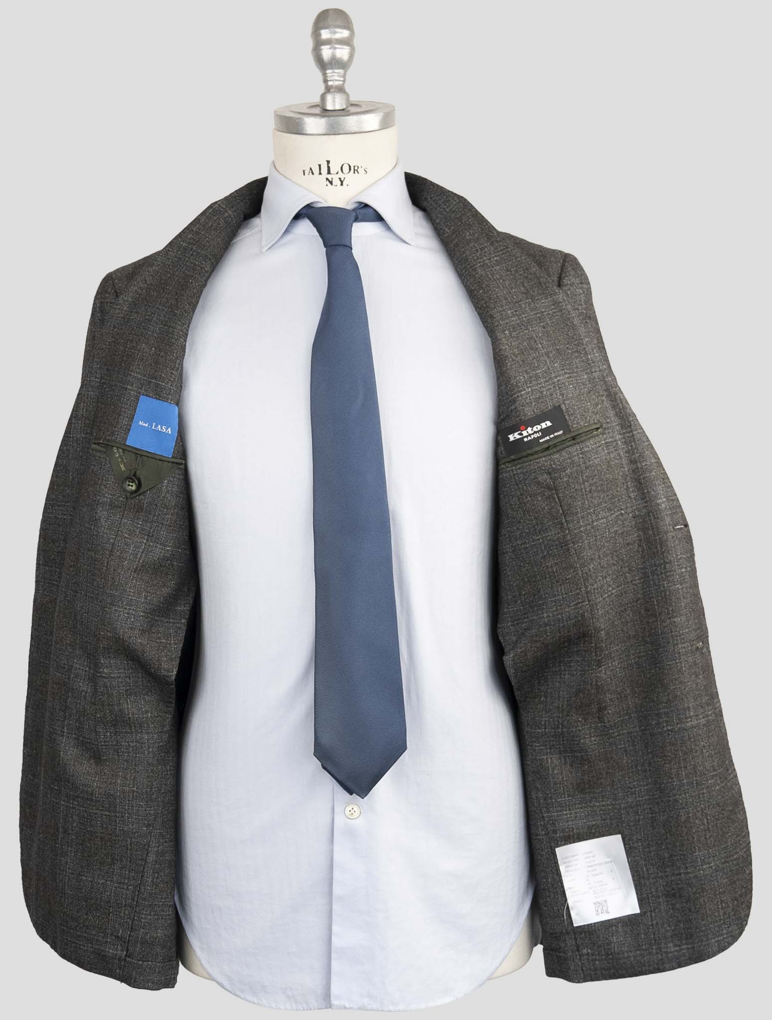 Kiton Green Cashmere Silk Linen Suit