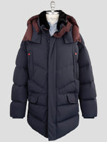 Kiton Blue Pa Ea Collar Beaver Overcoat