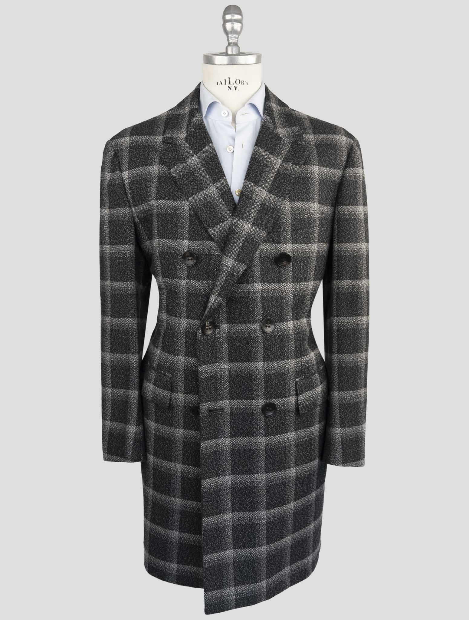 Kiton dark gray cashmere overcoat