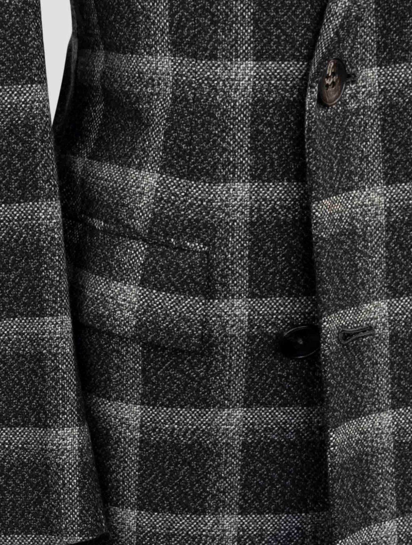 Kiton Dark Gray Cashmere Overcoat