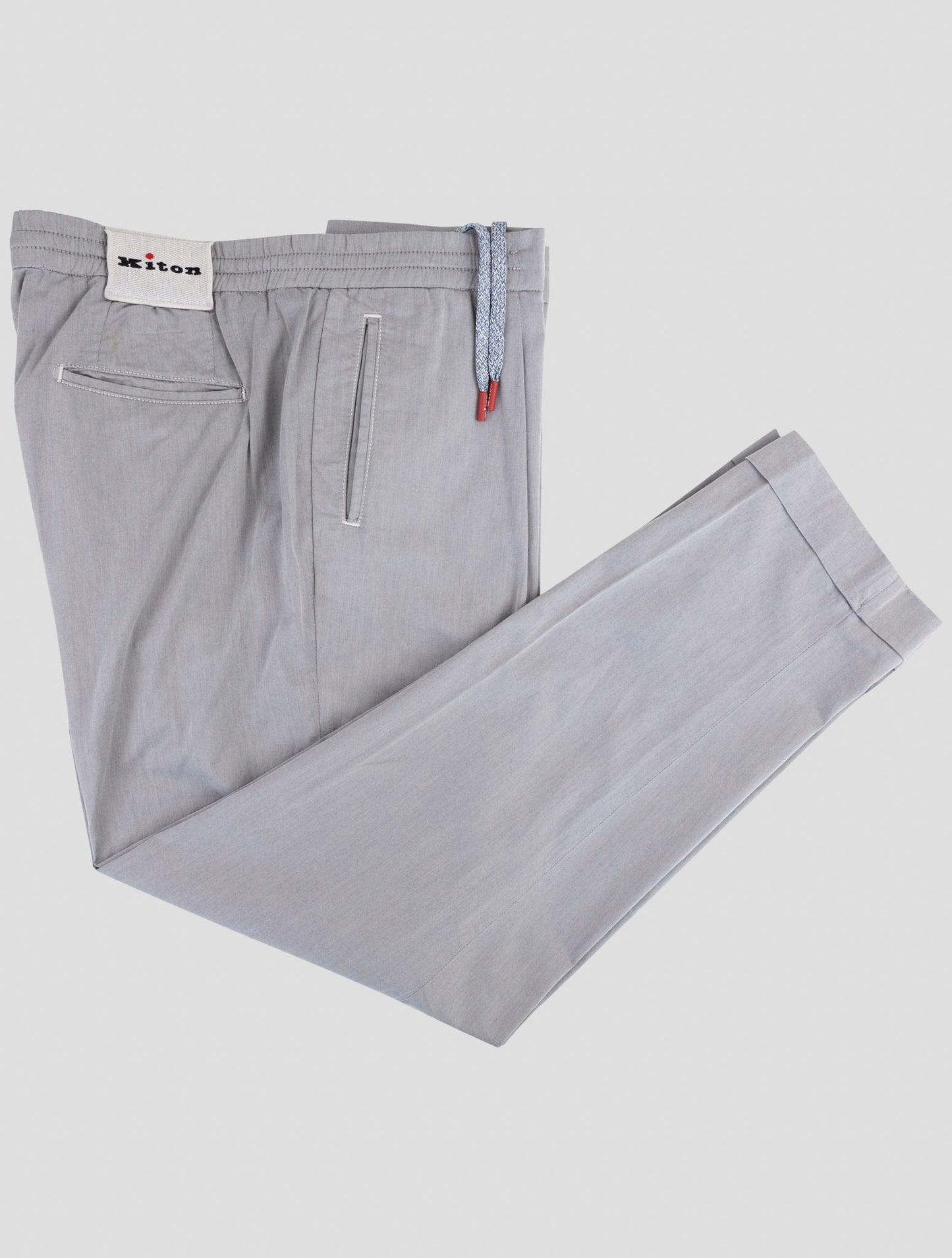 Kiton Gray Cotton Ea Pants