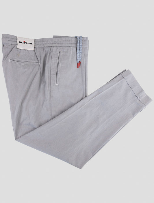 Kiton Gray Cotton Ea Pants